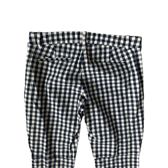 J CREW Winnie Blue White Gingham Plaid Ankle Pants Size 10 - Picture 4 of 5